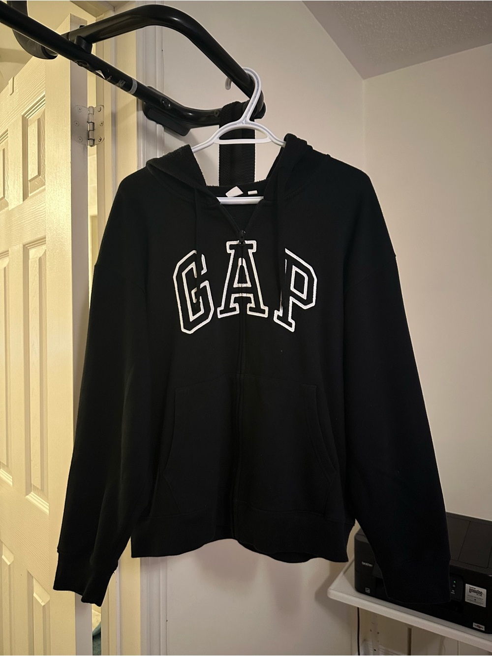 GAP Black Zip-Up Hoodie